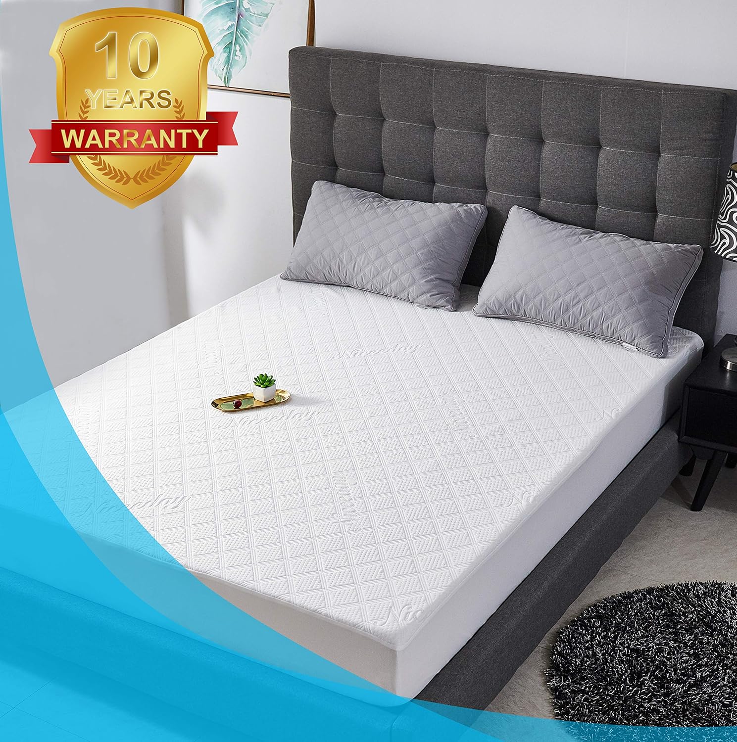 Bamboo Mattress protector King Size waterproof cooling munimoro.gob.pe