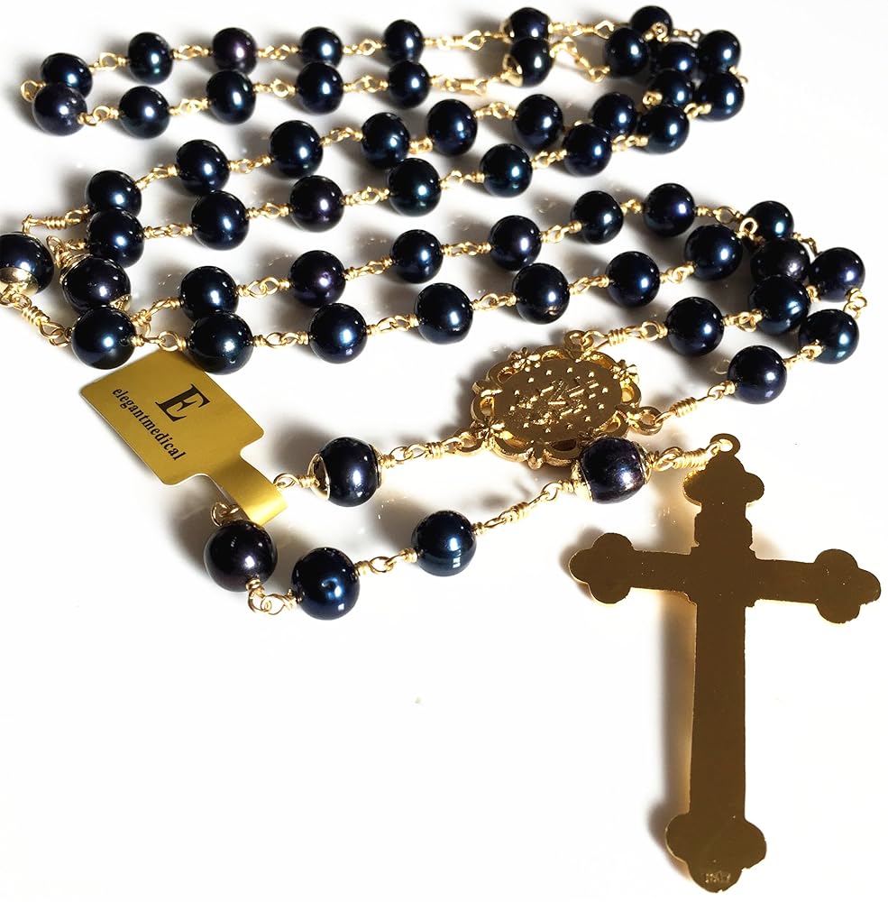 アクセサリー Vintage Black Rosary Necklace IMG_2829_1200x1200.jpg?v=