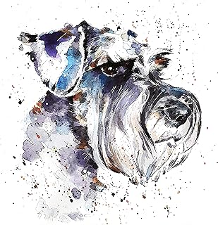 Schnauzer Pomp - Print Watercolour,Schnauzer art,Schnauzer print,Schnauzer art print,Schnauzer wall decor