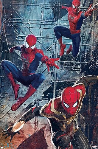 Trends International Marvel Spider-Man No Way Home - Póster de pared de trío, 14.725 x 22.375 pulgadas, versión premium sin marco