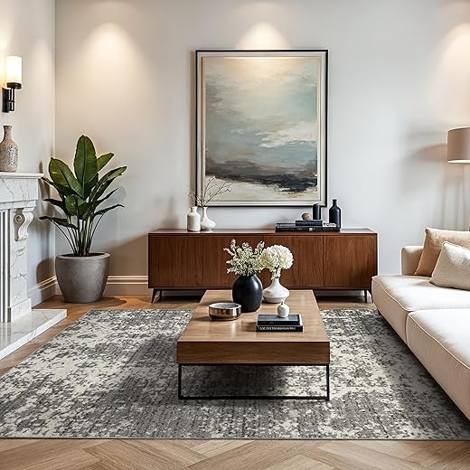 nuLOOM Deedra Modern Abstract Area Rug, 8x10, Grey