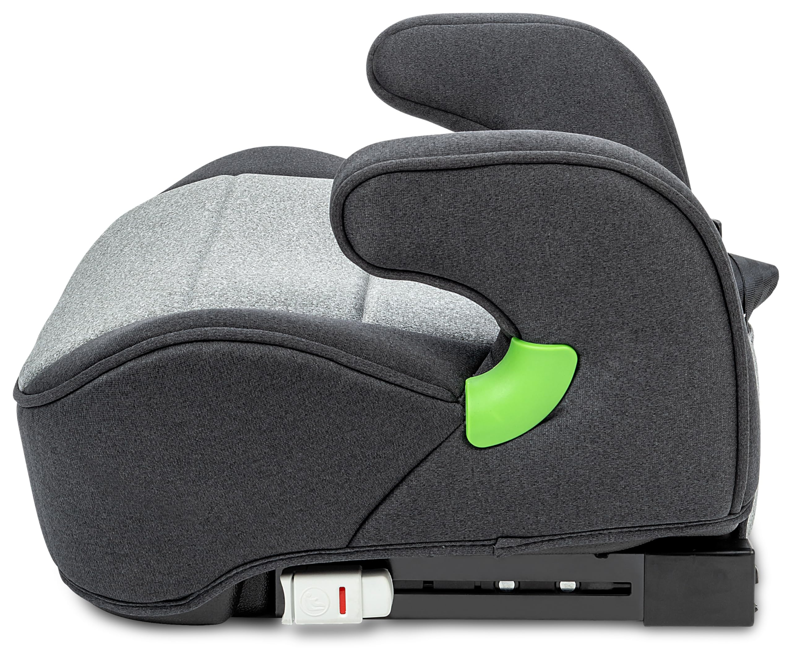Osann Lux Isofix - Réhausseur de siège auto pour enfant à partir de 6 ans (126-150 cm), flexible et confortable, utilisable avec ou sans Isofix, assise ergonomique et guide de ceinture sécurisé - Gris