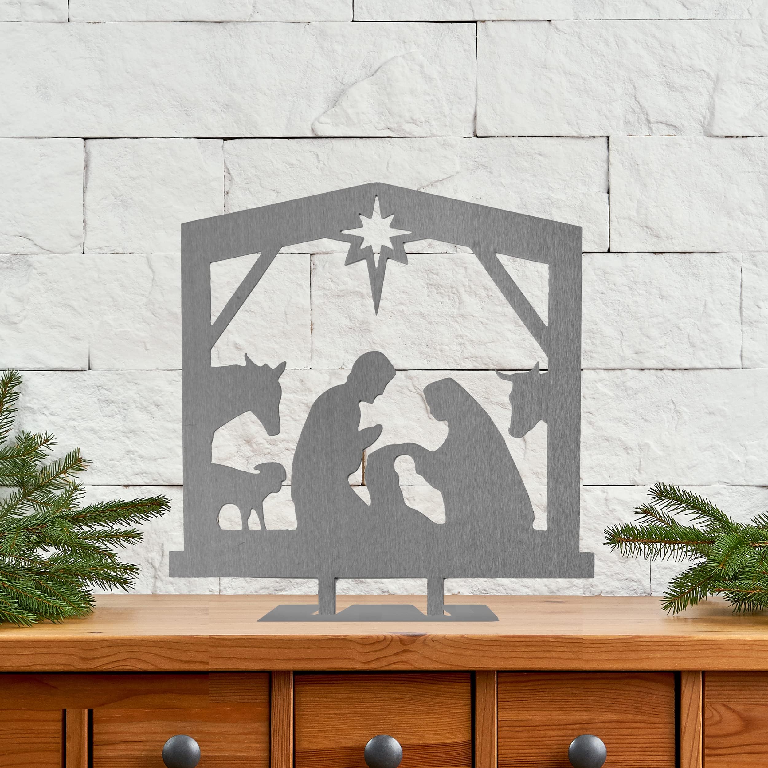 ROCC RUSTED ORANGE CRAFTWORKS CO.9" Nativity Silhouette - 4 Styles (Baby Jesus)