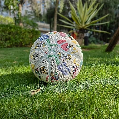 Miniatura 8 de UFO-Girl - Baloncesto coleccionable con diseño de artista, para interiores y exteriores, tamaño 729.5 pulgadas con bomba