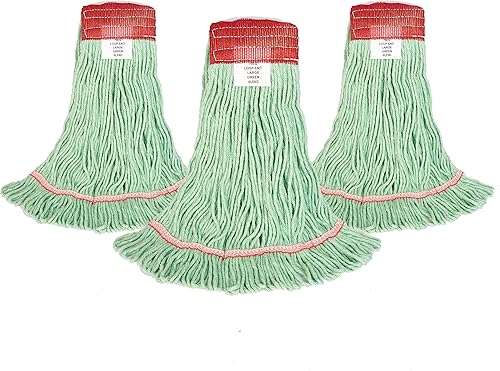 Cabezal de trapeador húmedo de algodónsintético, suministros de limpieza, cabezal de fregona de extremo de bucle, alta absorción, alta resistencia a