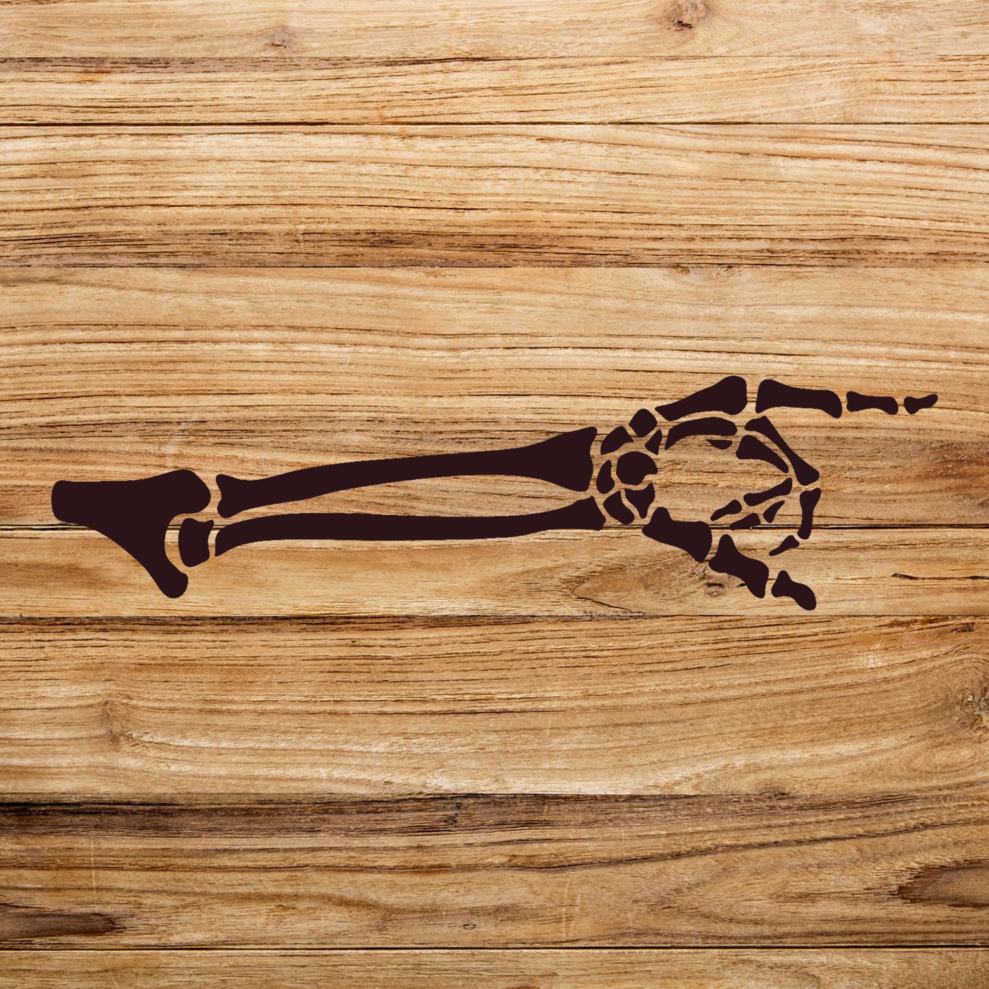 Skeleton Pointing Hand arm Stencil for Walls and Crafts, Reusable Mylar Template, Ideal for Halloween Home Decor and DIY Projects - Size A3 (16.5