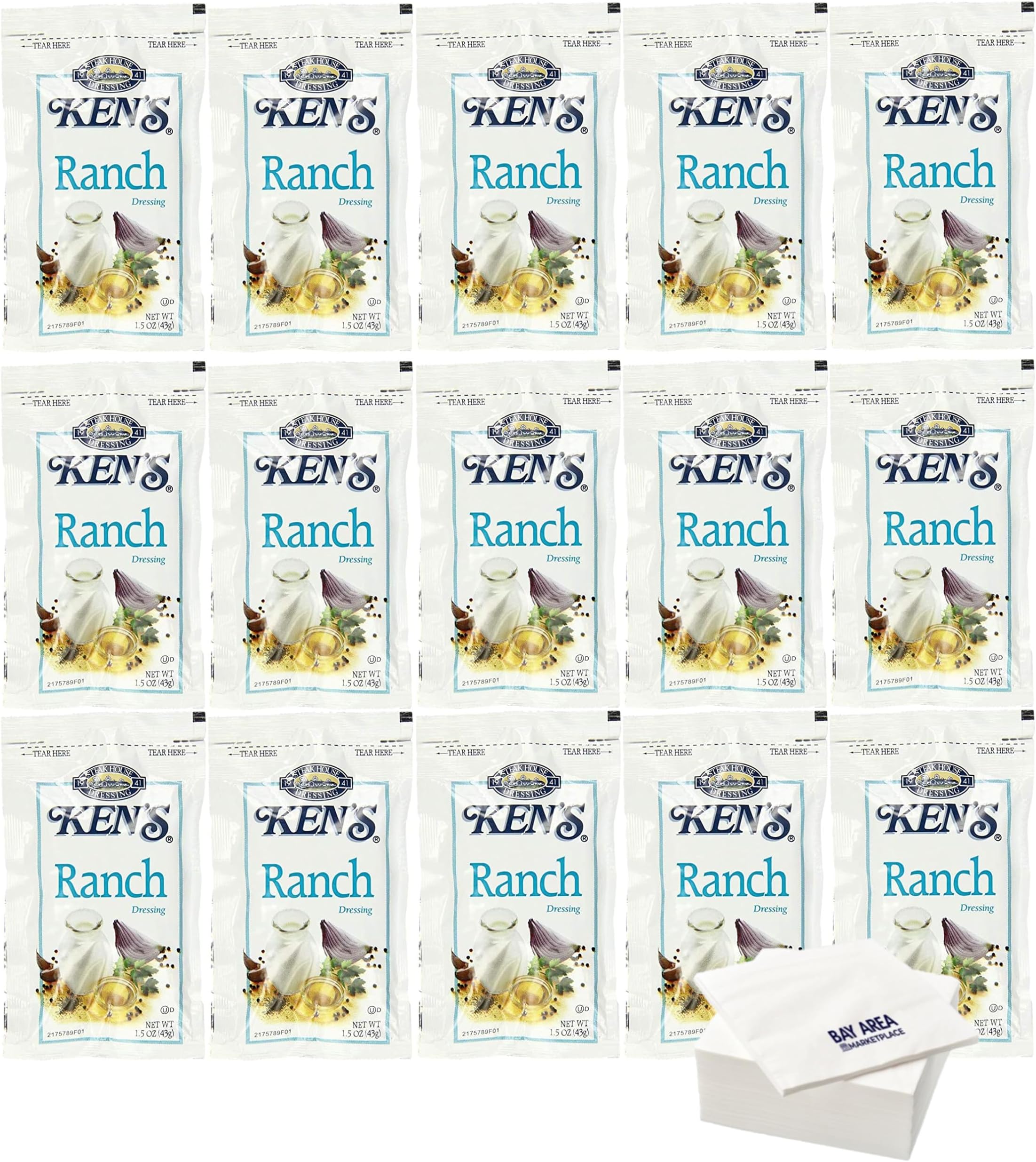 Ken's Salad Dressing 1.5 oz pouches (Ranch) 16 count