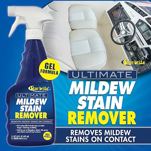 Miniatura 5 de STAR BRITE Ultimate Mildew Stain Remover - Fórmula de gel de acción rápida que se mantiene en las manchas por más tiempo para reducir el lavado de
