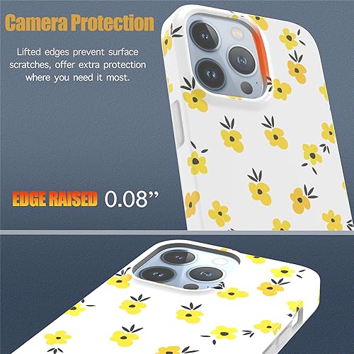 Miniatura 2 de RANZ Funda para iPhone 13 Pro, ultra delgada y brillante, TPU a prueba de golpes, a prueba de arañazos para iPhone 13 Pro (6.1 pulgadas), margarita
