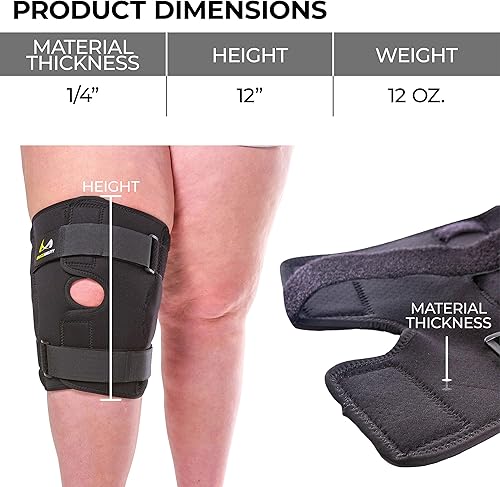 Miniatura 7 de braceability Plus Size Rodillera deportiva (para personas con sobrepeso, 10K0102XXXXXL, 5xl, Negro, 1