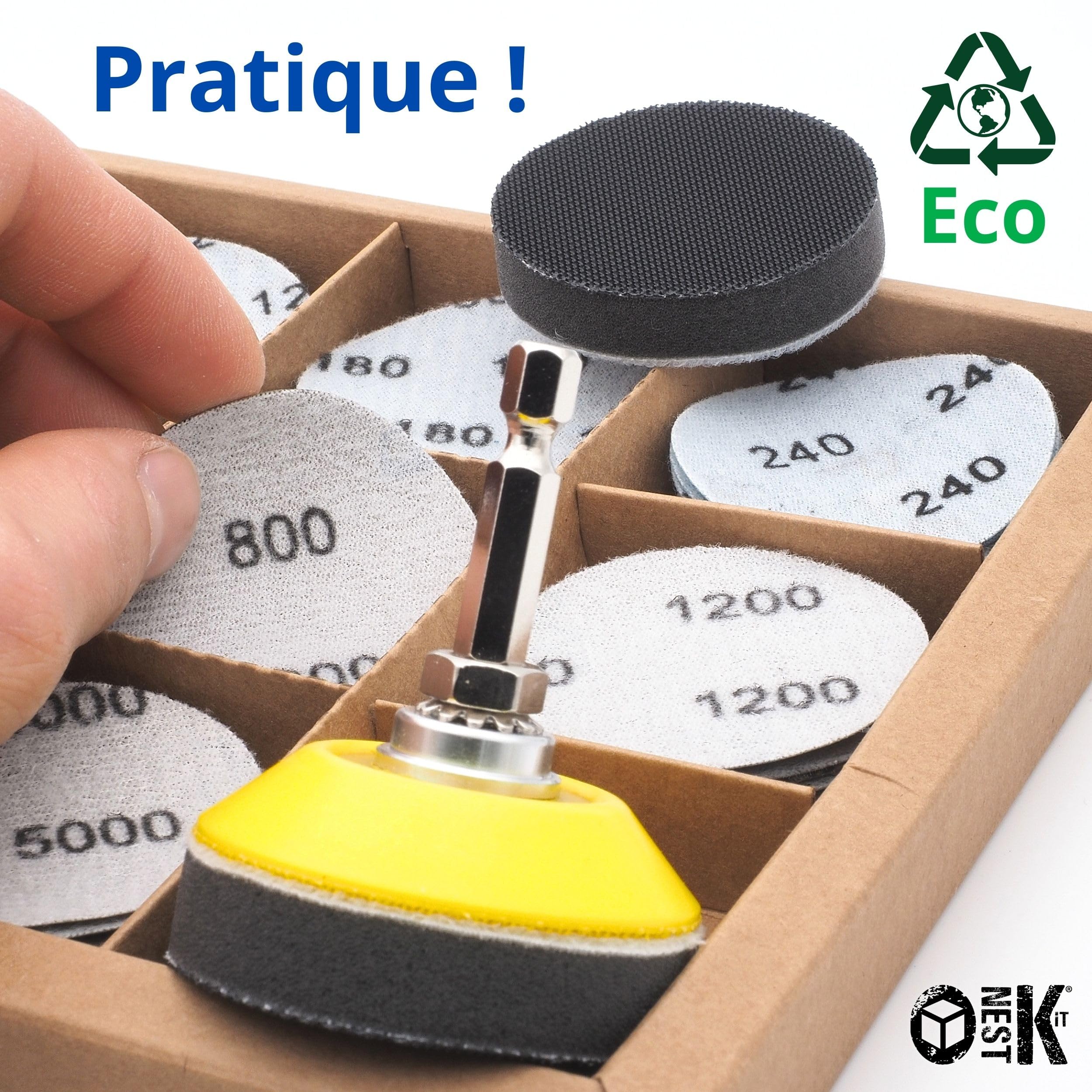 Abrasif Bleu Poncage Perceuse 110 pcs Ø 50 mm 1P 1S
