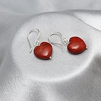 Vista 7 de Gempires Natural Heart Crystals Earring, Heart Gemstone, Energy Healing Crystals, Birthday, Gift for Her, Gemstone Jewelry Yaxaite