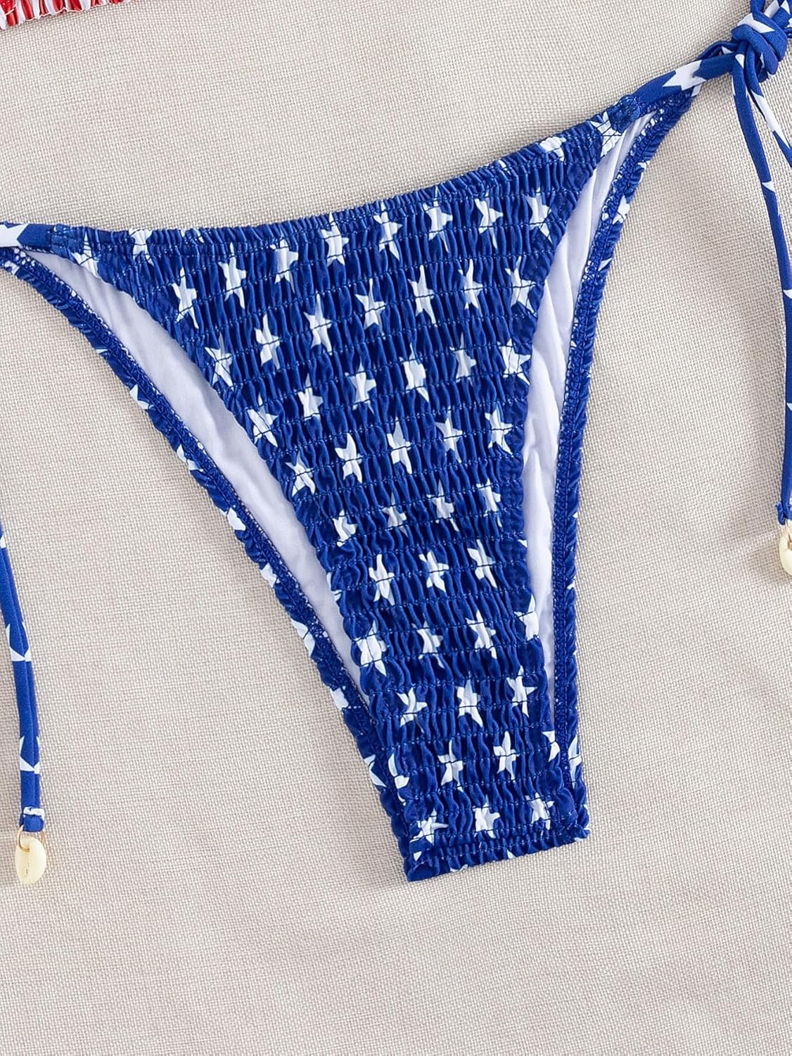 Tainehs Ribbed Two Piece Bikini Sets for Women Sexy Halter Triangle Top Swimsuit String Thong Bathing Suit - Image 6