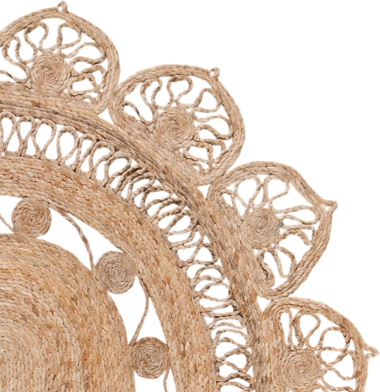 SAFAVIEH Natural Fiber Collection Area Rug - 6' x 9' Oval, Natural, Handmade Boho Country Charm Jute, Ideal for High Traffic Areas in Living Room, Bedroom (NFB251A)