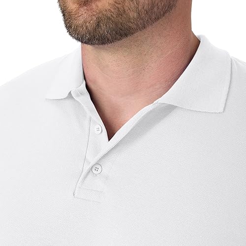 Miniatura 4 de Hanes - Camisa polo para hombre, de manga corta y peso medio, con tecnología X-Temp