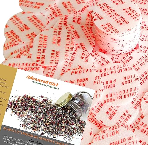 Revestimientos de tapa de sellos activados por par sensibles a la presión, 1.77 pulgadas, 100 unidades, fabricados en Estados Unidos, para botellas