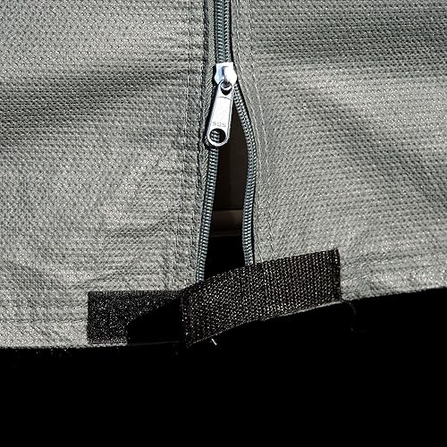 Miniatura 5 de Budge Cubierta de RV Clase C para vehículos recreativos Clase C de hasta 33 pies de largo (gris, polipropileno), 400 pulgadas de largo x 105