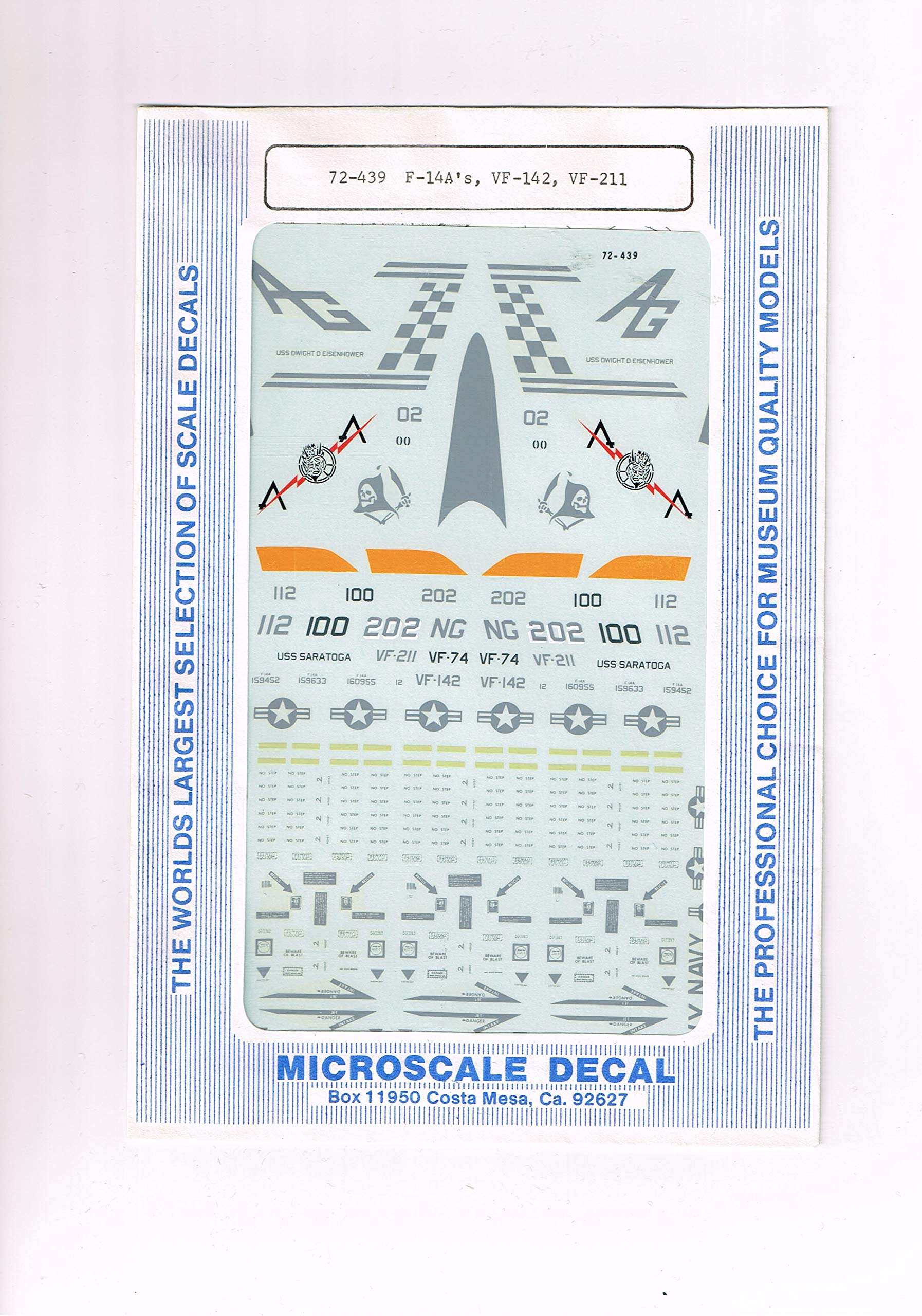 Amazon | マイクロスケール 1/72 F-14A トムキャット VF-142 VF-211