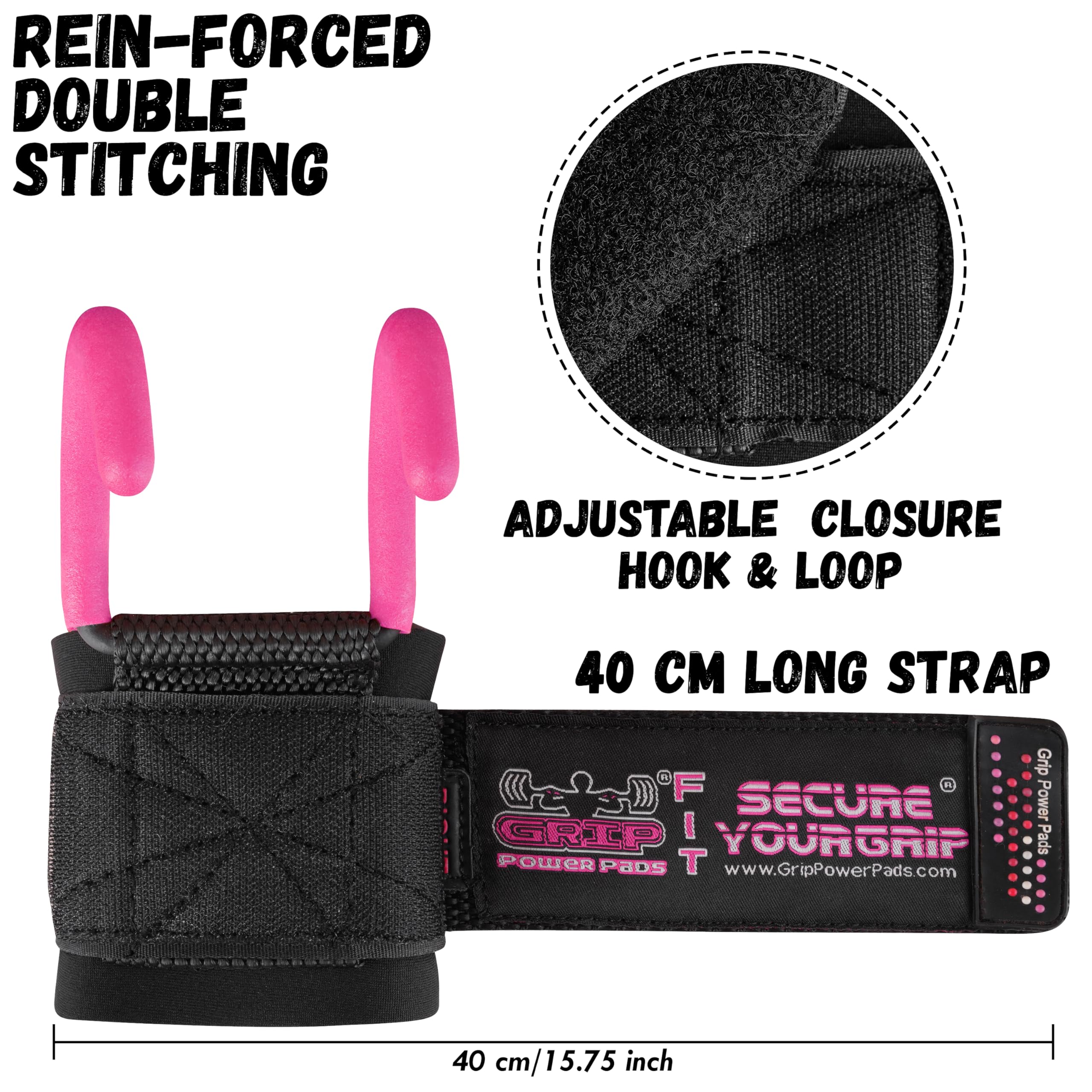 Mejor Peso Levantamiento Barra Ganchos Heavy Duty – Muñequeras de Levantamiento de Peso Entrenamiento Gimnasio Correas Grips Set de 2