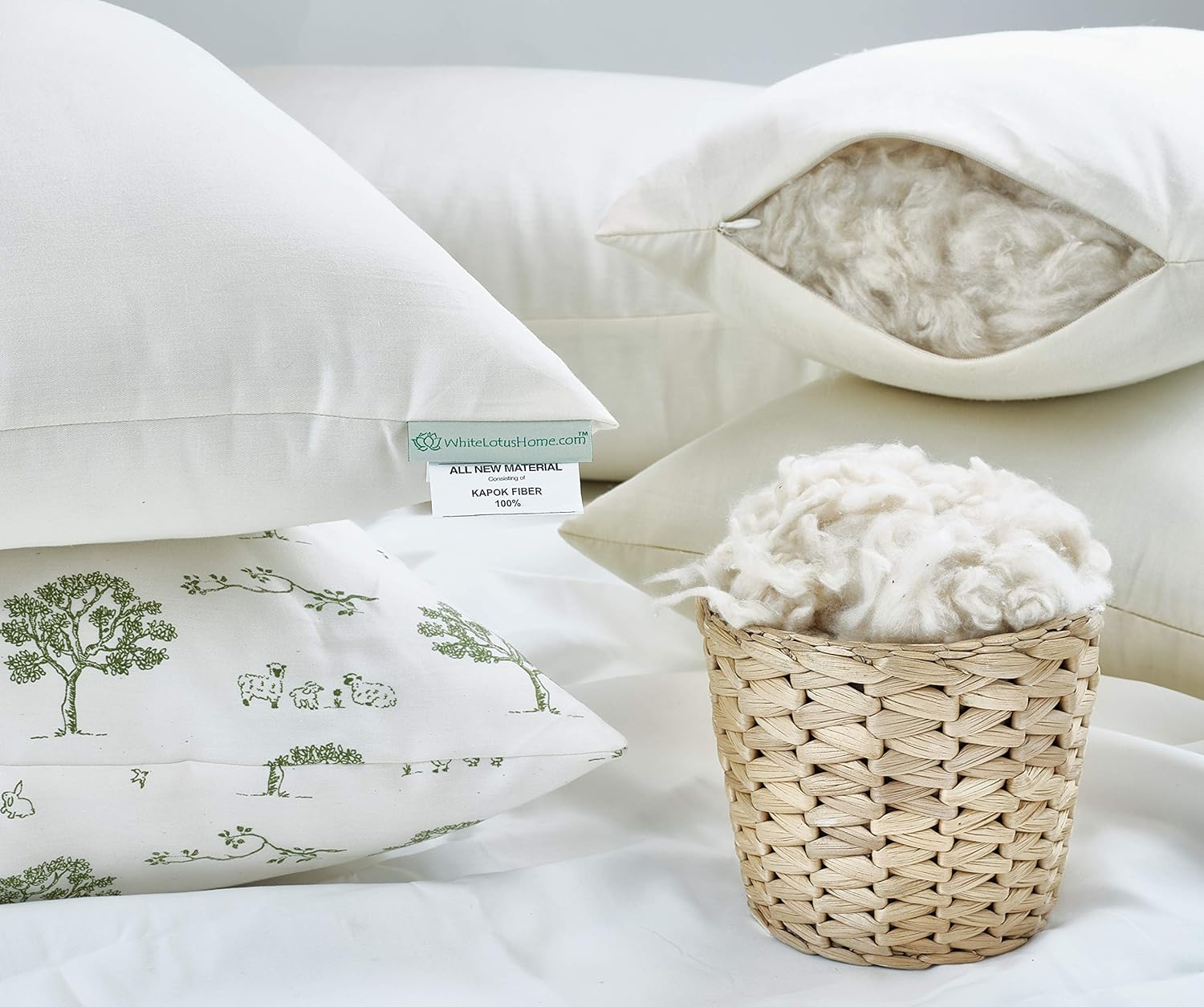 KSP09 Kapok Sleep Pillow with Organic Sateen Outer Kuwait Ubuy