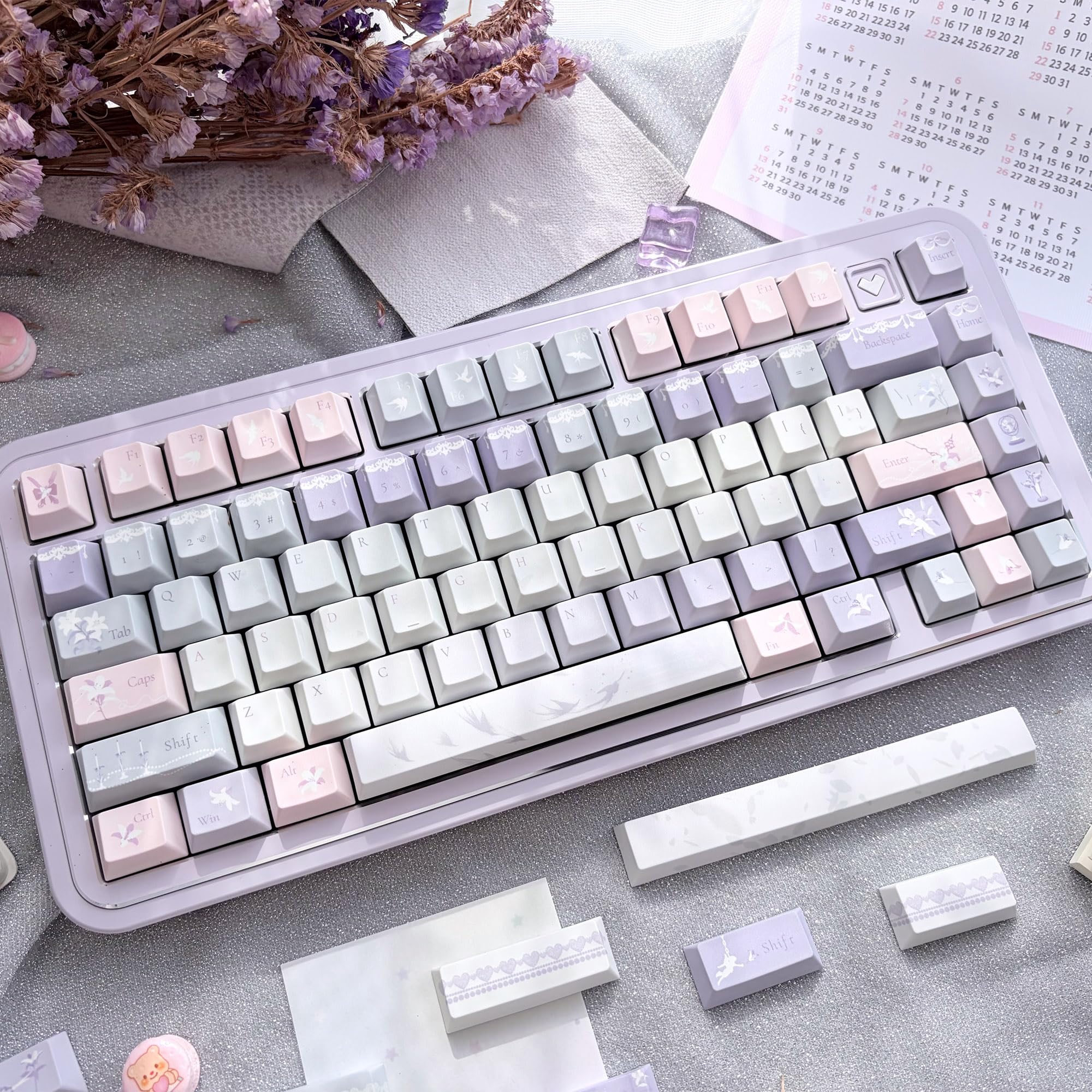 140+ Key Lily Fantasy Poem keycaps a tema, altezza originale
