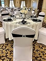 Vista 9 de Obstal 10 cintas elásticas de elastano para sillas de recepción de boda, bandas elásticas universales para silla con hebilla deslizante