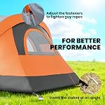 Outsunny 5 Person Outdoor Camping Tent, Large Family Tent with Lighting Hook, Carrying Bag for Camping, Hiking and Travelling, 15' L x 7.2' W x 6' H