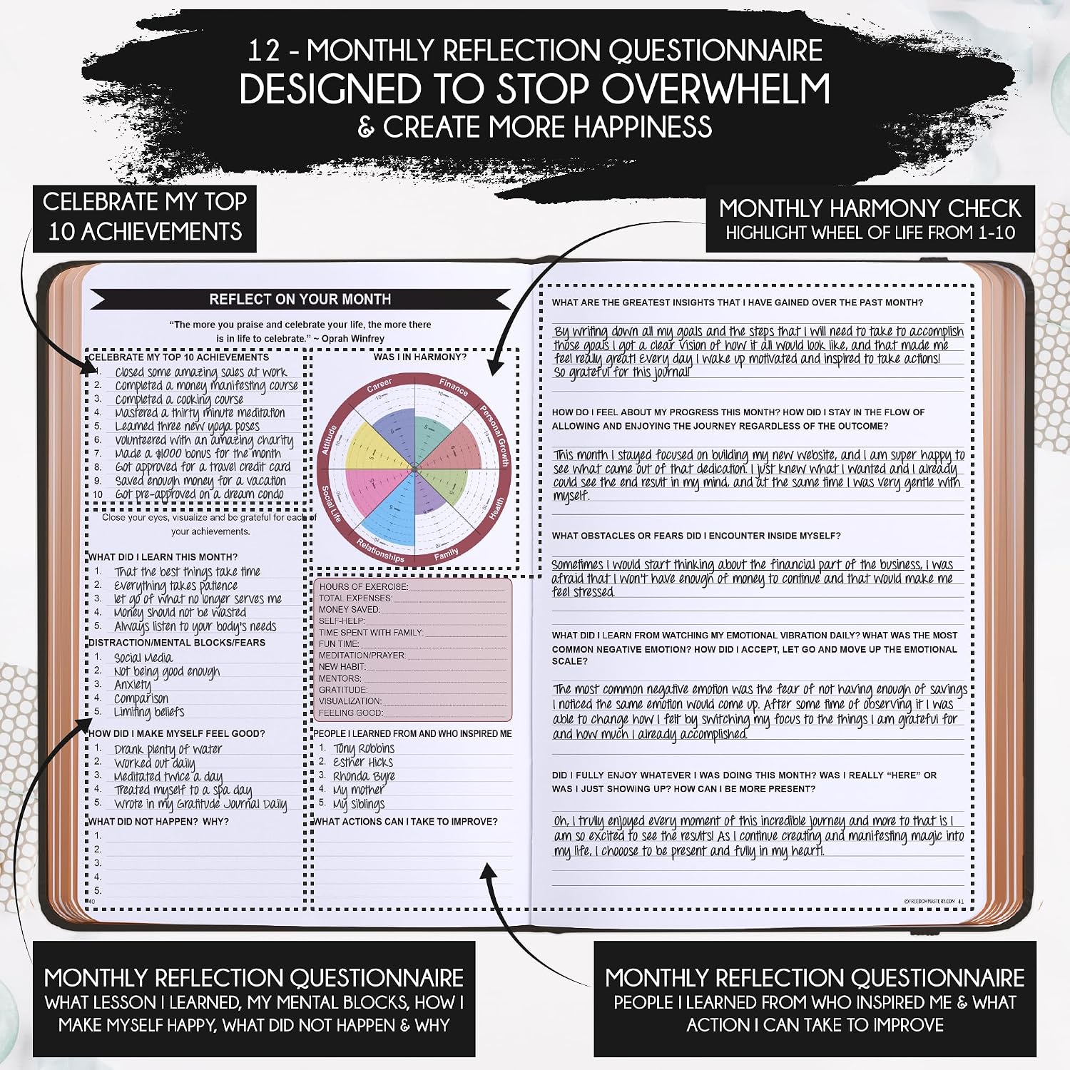 Deluxe 2026 Planner Weekly and Monthly | Law of Attraction Planner with Productivity App | 12-Month for Productivity, Gratitude & Goal Setting | Includes Foldable Vision Board, Gift Box & Stickers