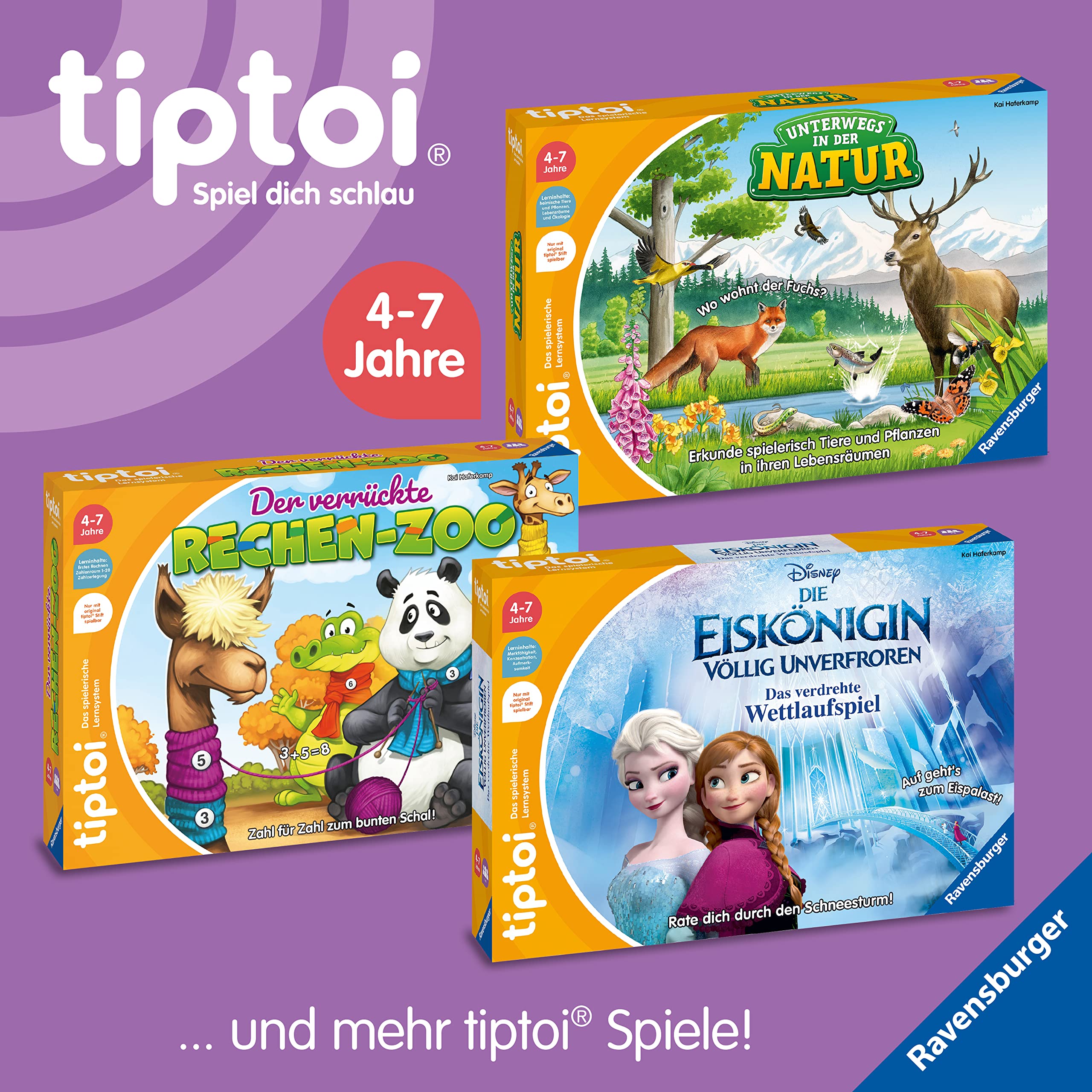 Ravensburger tiptoi 00115 Mein interaktiver Junior Globus Kinderspielzeug ab 4 Jahren