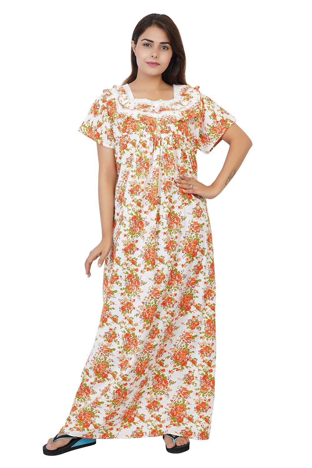 Himanshu Handloom Women's Cotton Printed Maxi Nighty - Review, Price and Buying Guide