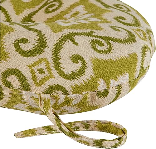 Miniatura 3 de Greendale Home Fashions Cojín redondo para asiento de bistró de 18 pulgadas para exteriores, juego de 2, aguacate, 2 unidades