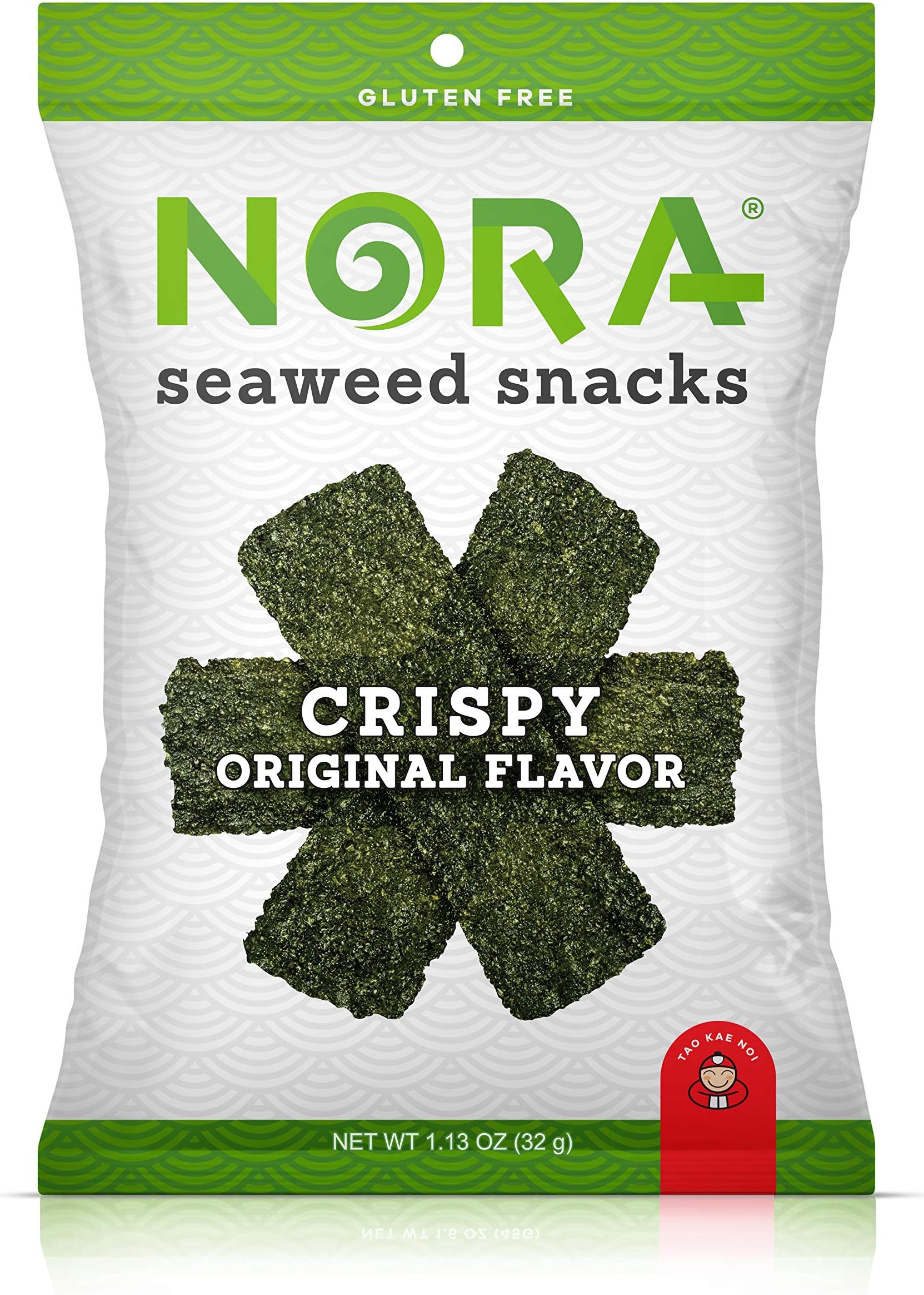 Nora Seaweed Snacks, Seaweed Snack Crispy Original, 1.13 Ounce