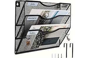 3-Tier Hanging Wall File Holder for Cubicle and Office
