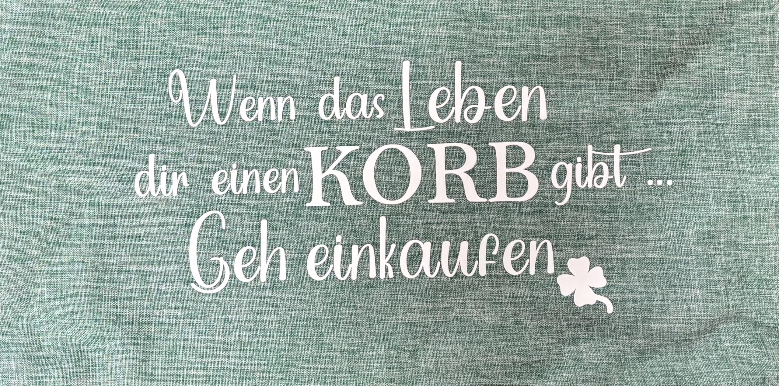 AMBERGER DESIGN by A&M Osterhage amd Einkaufskorb individuellem Text Design mit Wunschname Picknickkorb Einkaufkorb Geschenk-Unisex Tragekorb faltbar Shopping-Geschenk Einkaufstasche 20L (Salbei)