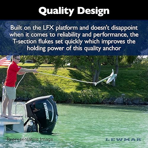 Miniatura 7 de Lewmar - Anclaje LFX Fluke para embarcaciones de anclaje en barro o arena, aluminio