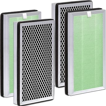 Upgrade MA Series 15 Filter Compatible with 15W/15S Air Purif-ier | Replacement for 15 Filter, TOXIN ABSORBER Activated Carbon for Waste Gas, Wildfire, VOCs, H13 HE-PA and Pre-filter, Pack of 4