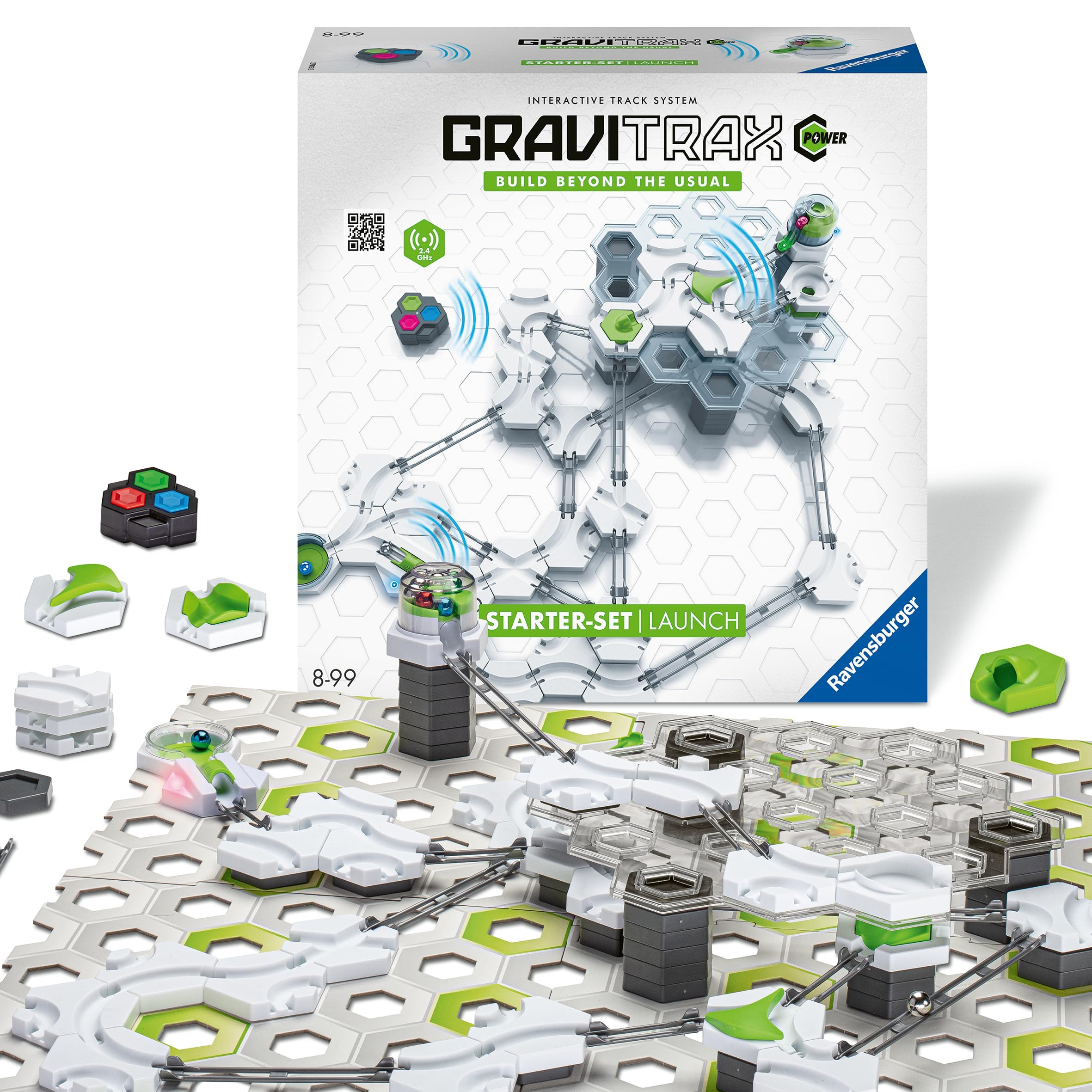 Ravensburger GraviTrax Power Starter-Set Launch. Erweiterbares interaktives Kugelbahnsystem mit elektronischen Elementen, für Kinder ab 8 Jahren