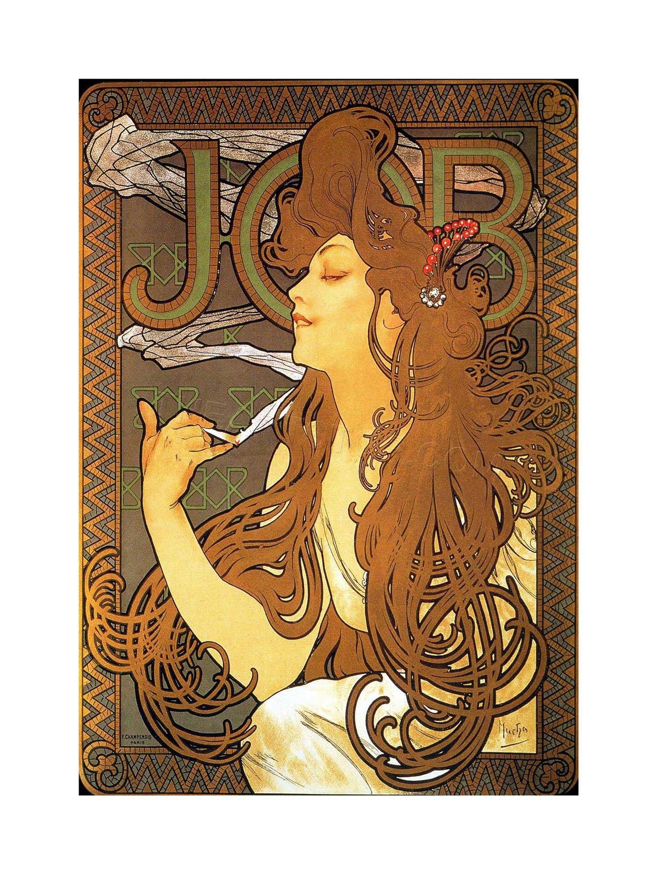 Wee Blue Coo Painting Nouveau Mucha Job 1896 Old Master Wall Art Print