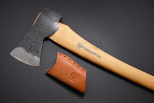 Vista 49 de Les Stroud - Protector de mango de hacha de cuero, collar (Wetterlings Bushman, marrón)