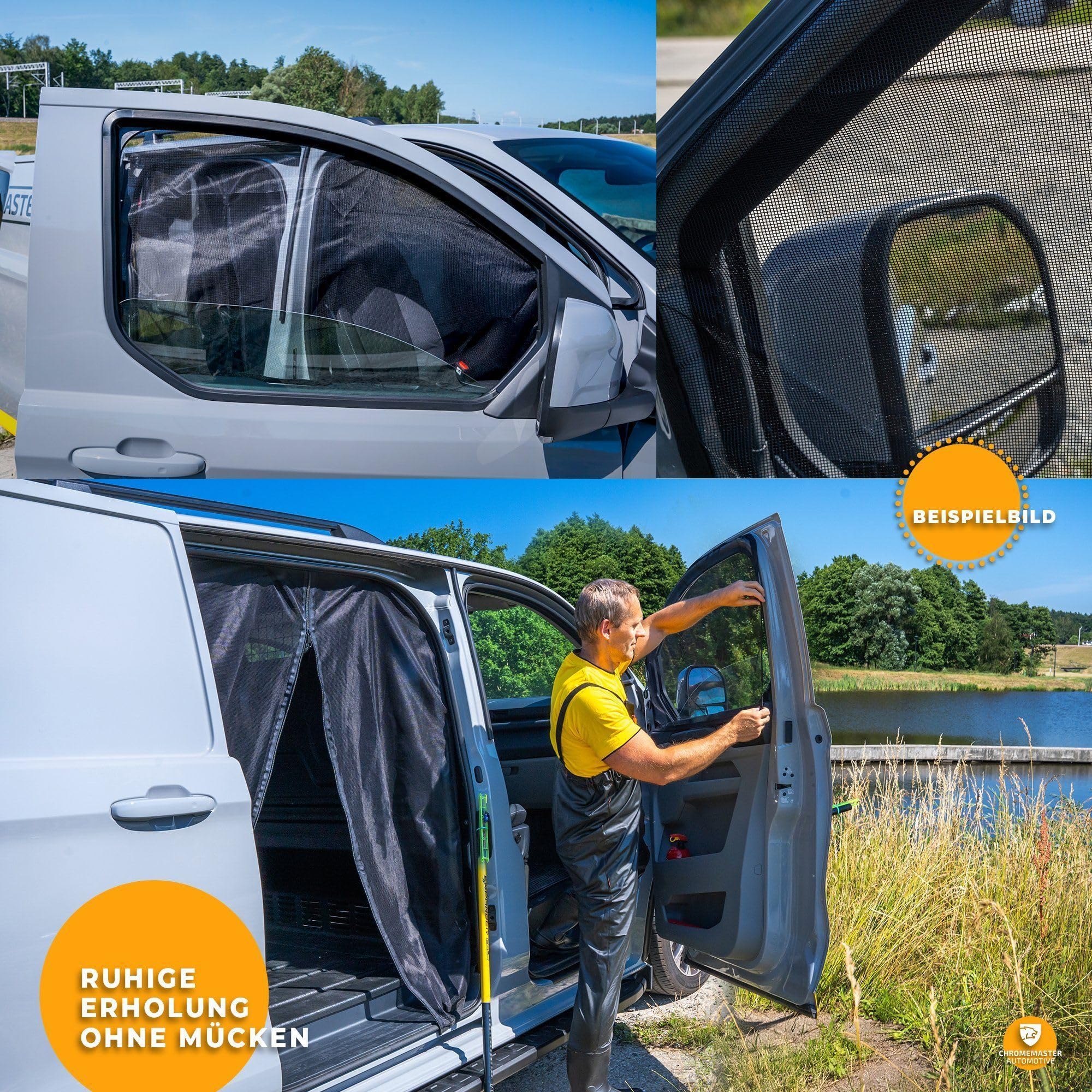 CHROMEMASTER | Magnetisches Fliegengitter für Camper, Campervan, Wohnmobil | Kompatibel mit FIAT Ducato 2006+ | Moskitonetz, Schutzgitter Gegen Insekten, Ungeziefer, Mücken und Spinnen