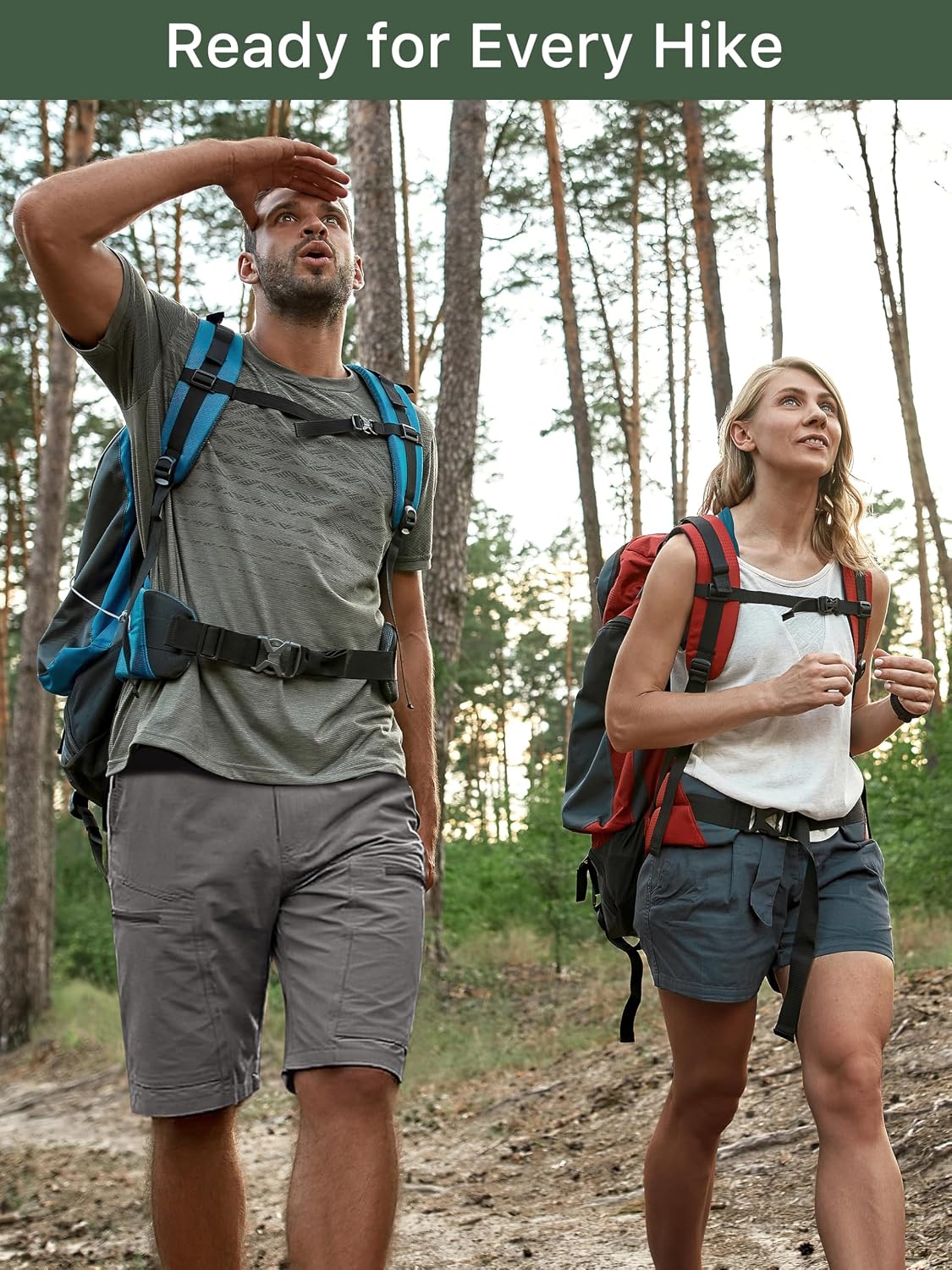 FREE SOLDIER Men's Lightweight Hiking Cargo Shorts with Belt image 3