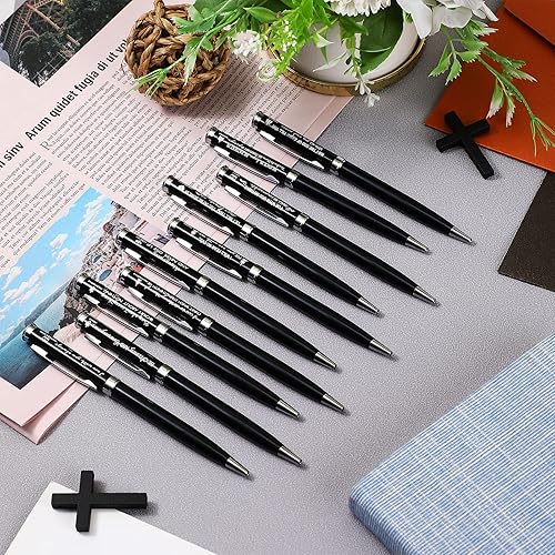 Miniatura 5 de Fumete 20 bolígrafos religiosos inspiradores con versículos de la Biblia, bolígrafos de escritura cristiana con citas grabadas, regalo de
