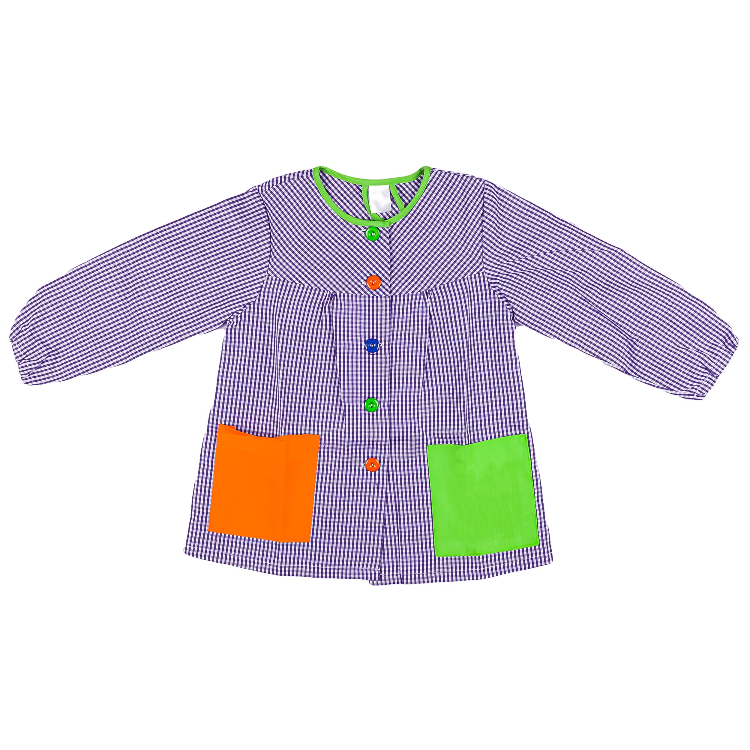 H HANSEL HOME Bata Escolar Infantil Baby Infantil de Cuadros Pequeños (Lila,9-10 años)