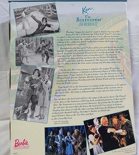 Miniatura 4 de Barbie Collectibles ~ El mago de Oz ~ Muñeca Ken como el espantapájaros ~ Colección Hollywood Legends Edición Coleccionista