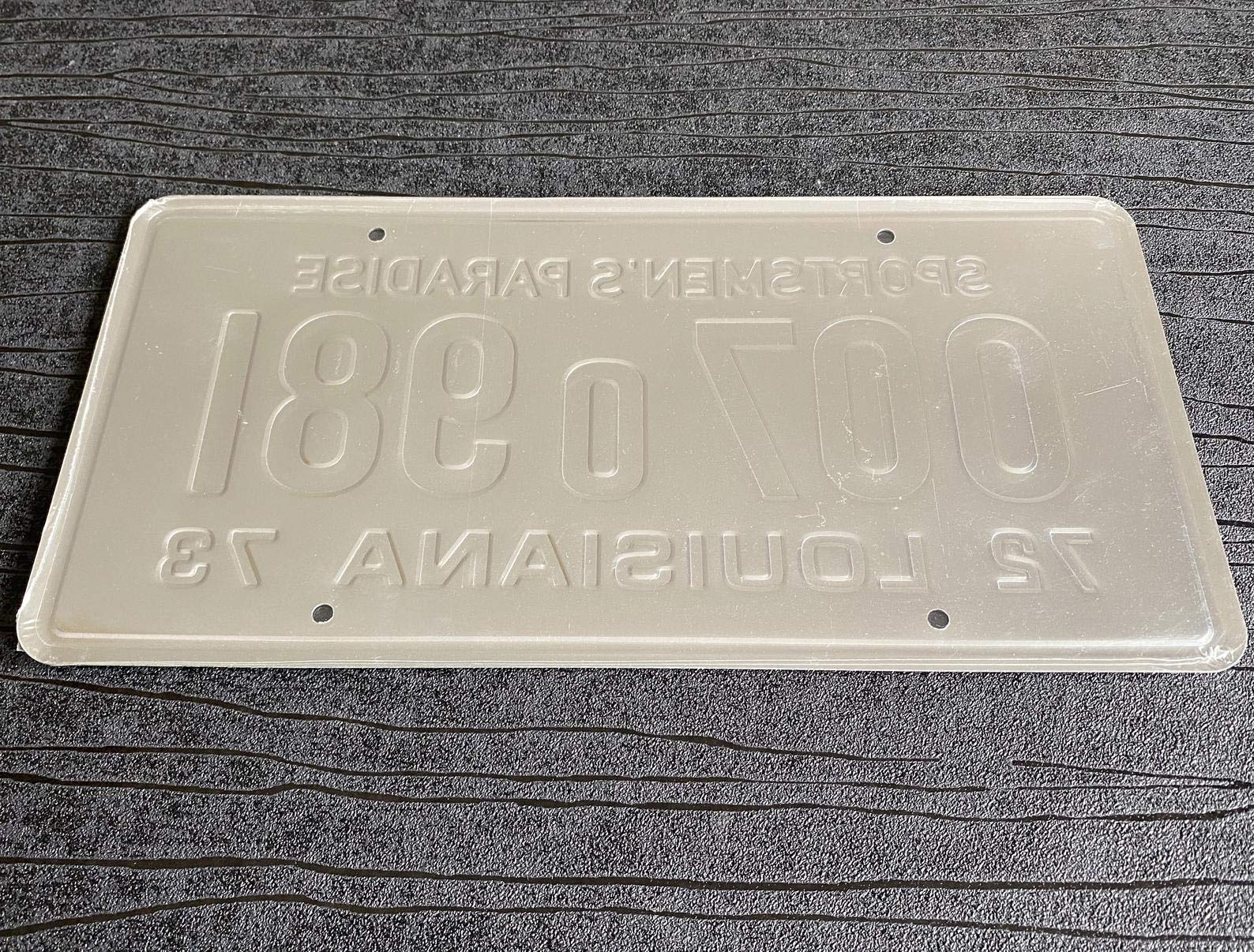Jaws Louisiana Sportsmens Paradise Prop Aluminio Placa de matrícula 300 mm x 150 mm