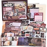 Vista 16 de emmoolife Kit de Suministros para Scrapbooking, Kit de Scrapbook Estético de Hongos Vintage para Bullet Journal y Junk Journal, Papelería, Cuaderno