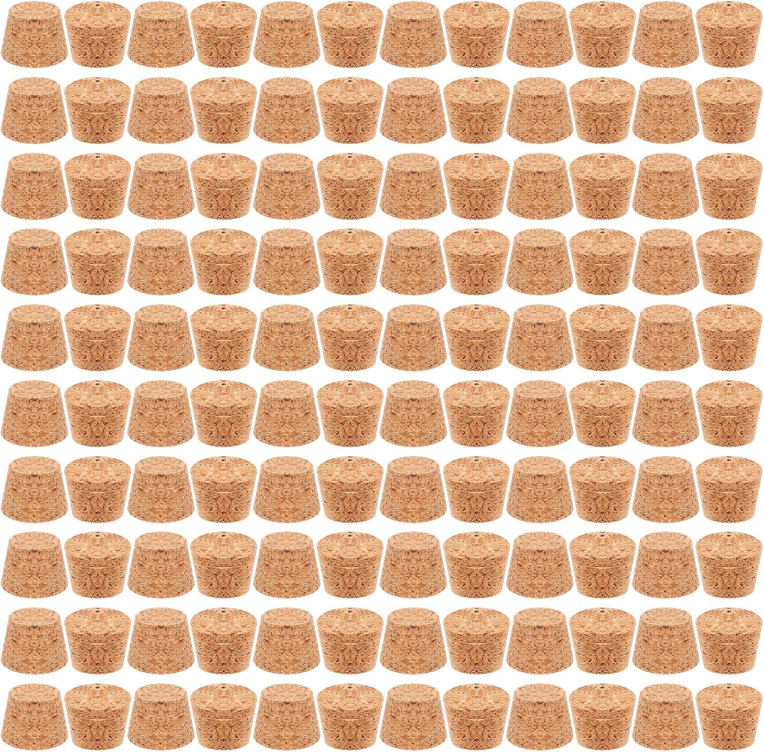 1/2 Inch Mini Tapered Cork Stoppers, 120 Pcs Cork Stoppers Wine Bottle Corks Plugs Replacement Wooden Wine Stopper Durable Small Bottle Plugs Replacement Wines Stopper for Jars Beer Bottles DIY Crafts