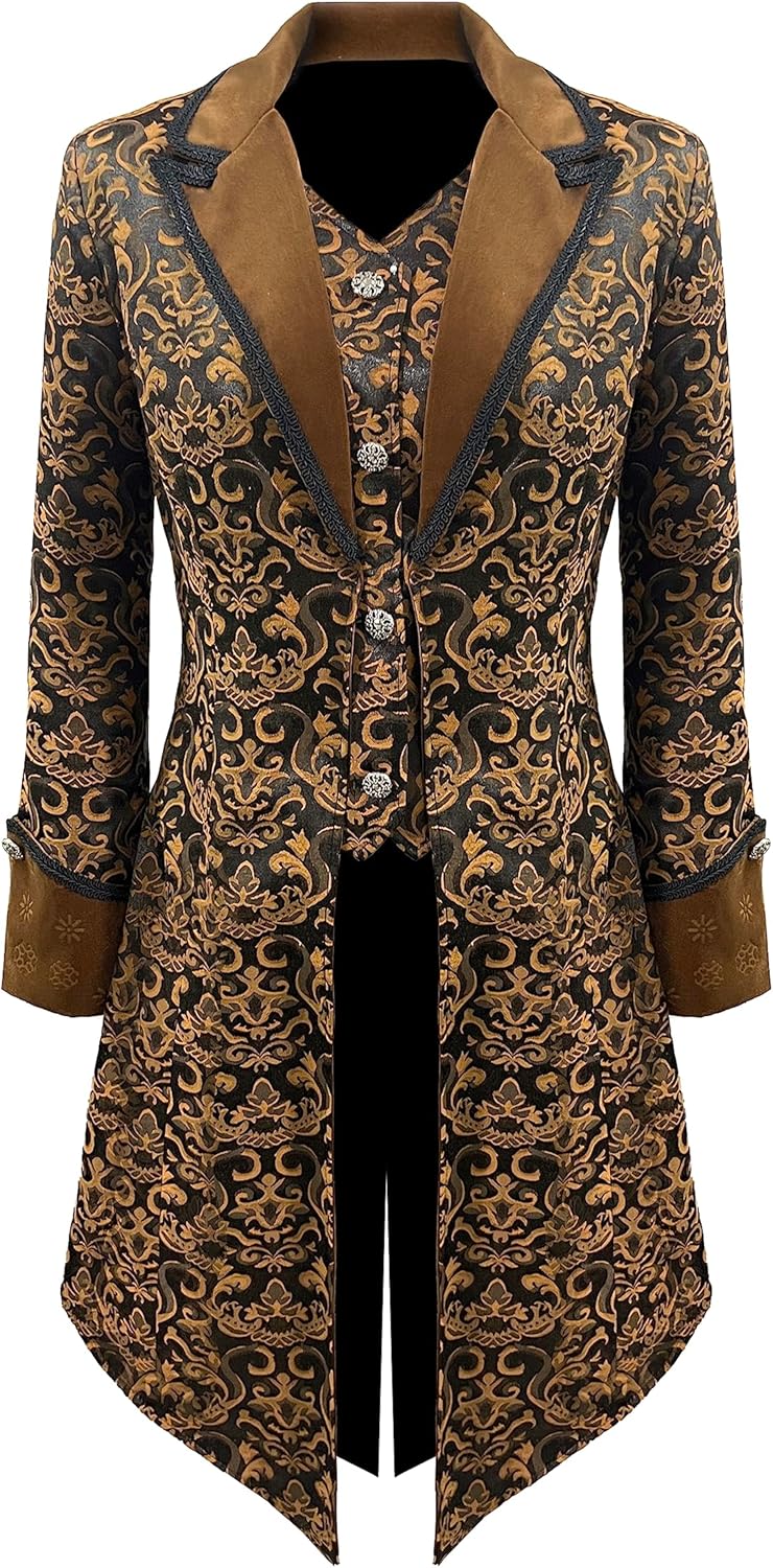 Women’s Steampunk Jacket Victorian Gothic Medieval Vintage Tailcoat