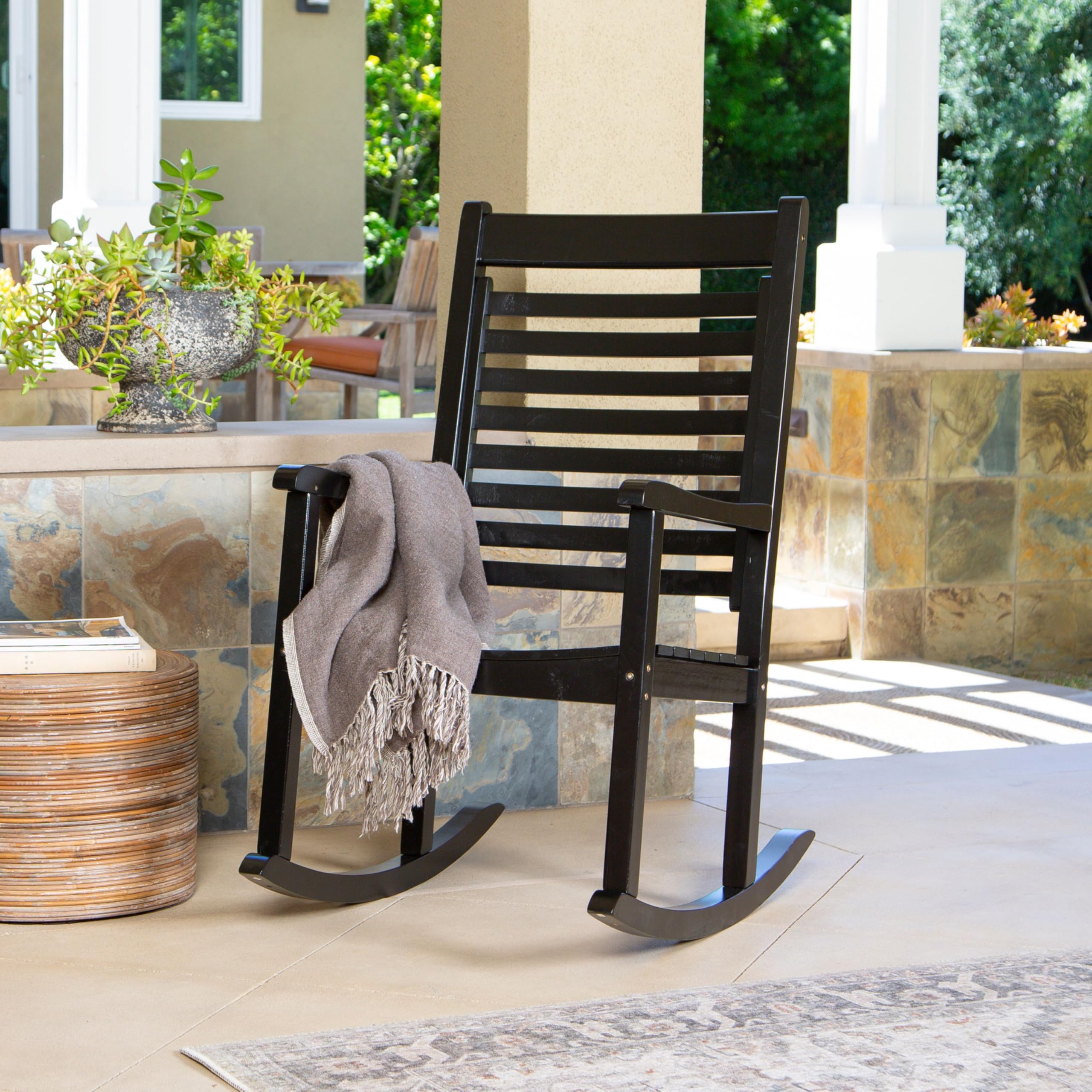 Amazon.com : Shine Company Modern Wood Rocking Chair, Ergonomic