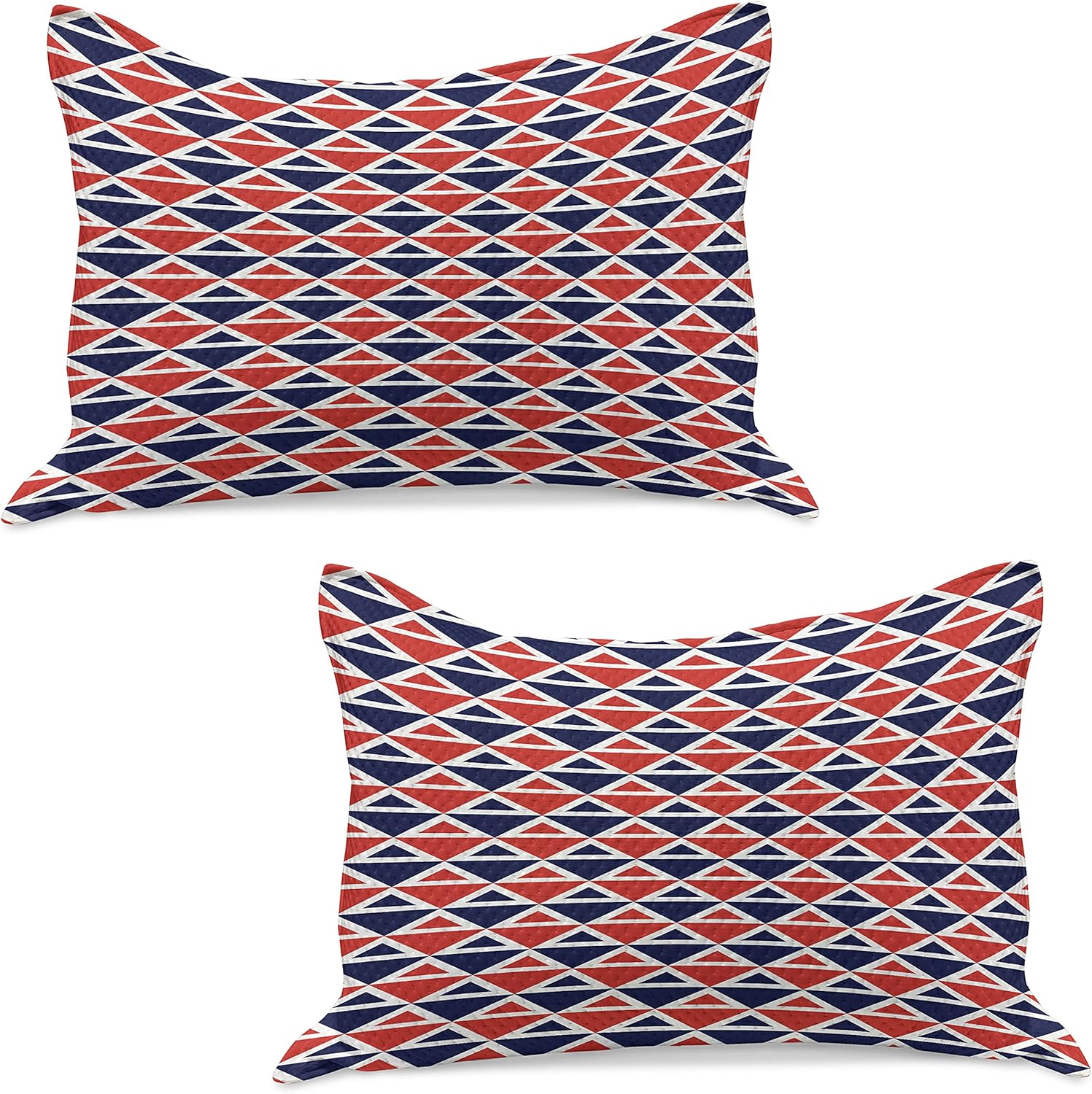 Ambesonne Americana Quilted Pillowcover Set of 2, USA Flag